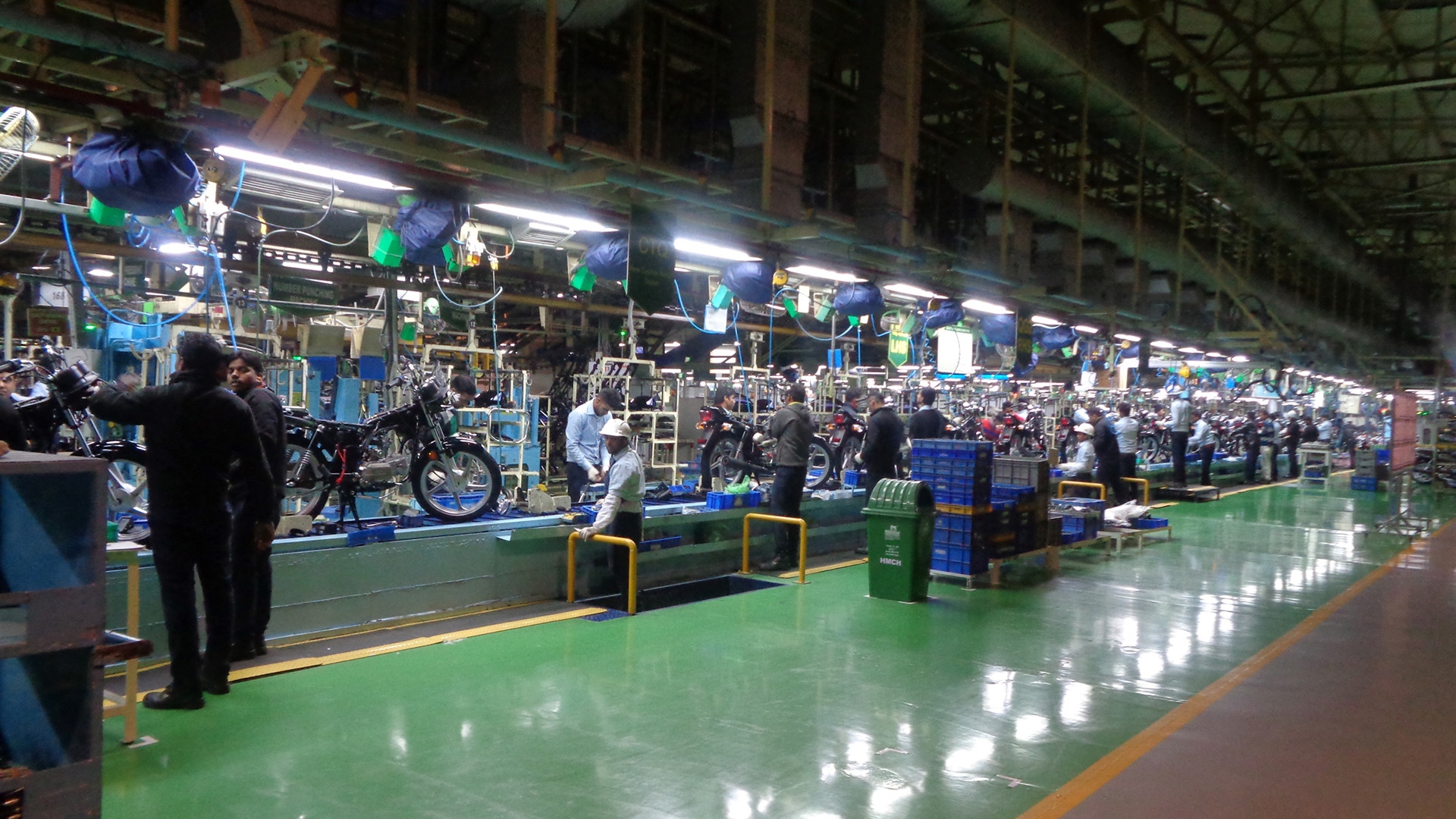 Assembly line of Hero MotoCorp 