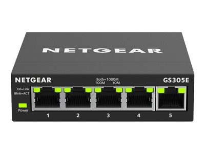 

NETGEAR Plus GS305E - switch - 5 ports - managed - rack-mountable