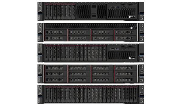 Stack of ThinkSystem SR650 V3 severs in different configurations