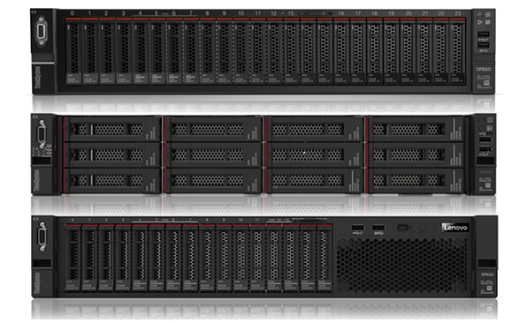 Lenovo ThinkSystem SR650 Three Rack Configurations