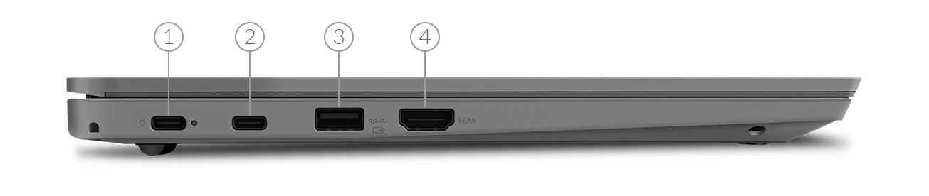 ThinkPad L390 back view showing ports