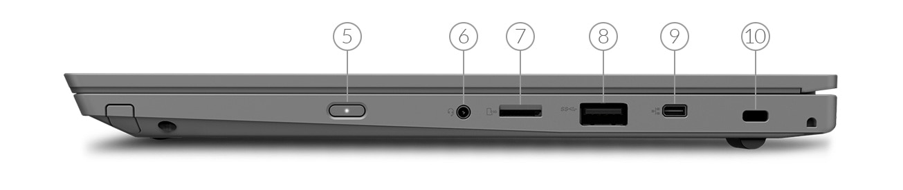 ThinkPad L390 side view showing ports
